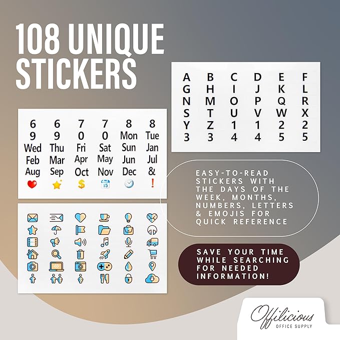 25 Heavyweight Manila Index Card Dividers 4x6 - Index Organizer Dividers with Tabs & 108 Stickers for Recipe, Note, Monthly Index Cards 4x6 & Card Stock