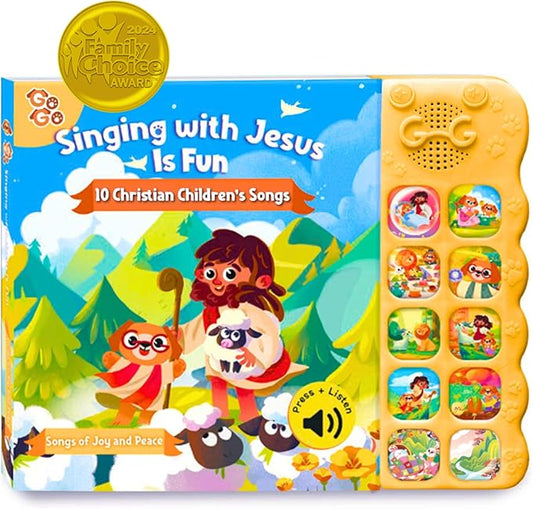 GO GO Bible Songs of Wisdom: Bible Songs Book for Toddlers, 8 Songs, Talking Books for Toddlers 2-4 Years, Sound Books, Sing Along Books, Baby Music Book, Christian Toys for Toddlers