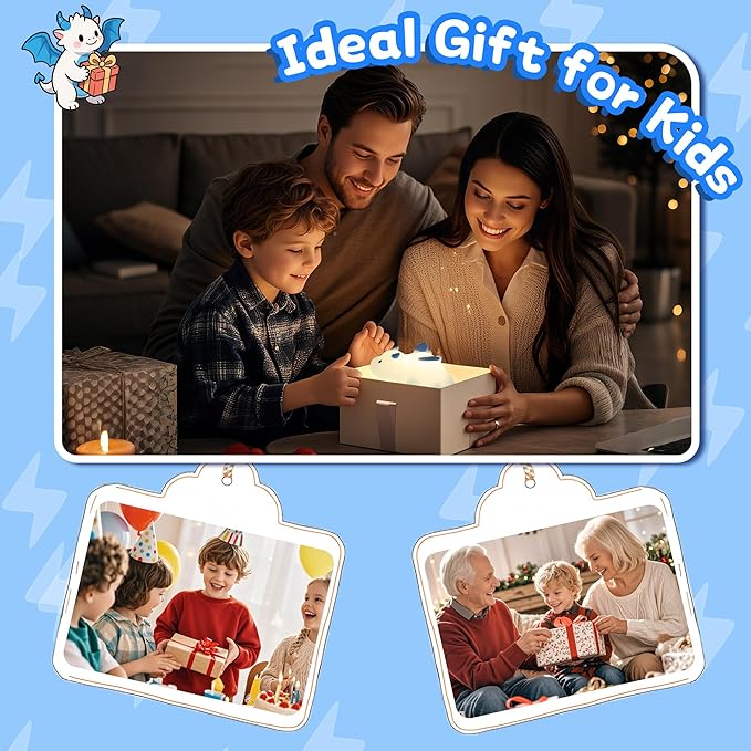 Attivolife Dragon Night Light for Kids, Cute Soft Silicone Touch Lamp with 8 Color & Dimmable & Timer, Portable Nursery Bedroom Bedside Decor LED Light, Birthday Xmas Gifts for Baby Toddler Boy Girl