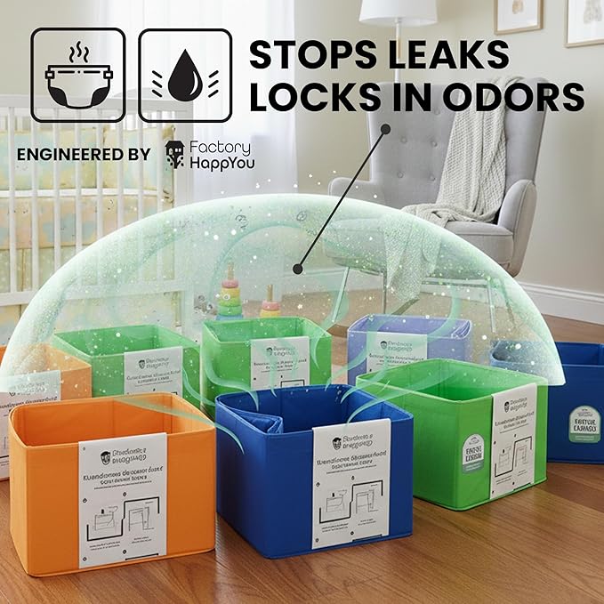 Factory Happyou® Pack of 8 Refills Compatible with Dekor Plus Diaper Pail Refills & Dekor Diaper Pail Refill Bags, 394 in Long, 30% Thicker, Advanced Odor Control. Each Roll Holds up to 600 Diapers