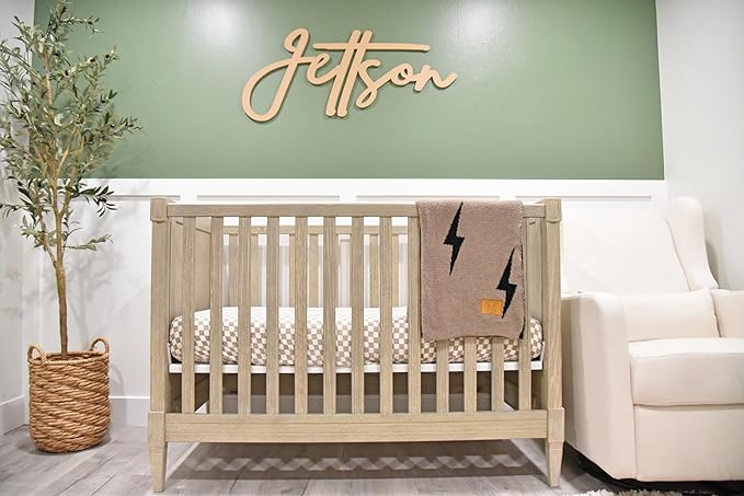 Lightning Bolt Baby Blanket 28"x40" - DreamSoft Knit Throw for Crib, Stroller or Car Seat - Soft Receiving Blanket/Newborn Nursery Gift Essential for Toddler, Infant, Kids, Boys & Girls (Black/Brown)