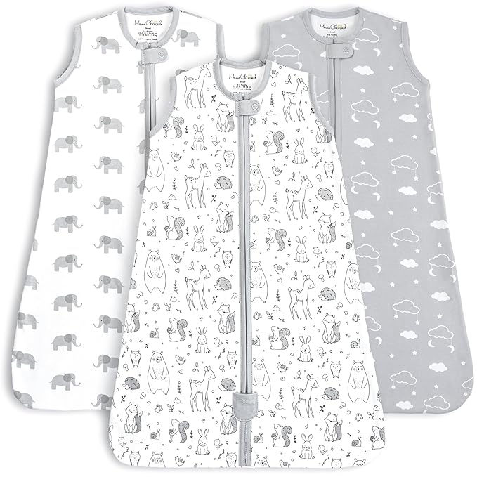 Mama Cheetah Baby Sleep Sack 0.5 TOG, Organic Cotton Baby Wearable Blanket with Two-Way Zipper, Swaddle Transition Baby Sleeping Bag for Newborn Infant Toddler Boy Girl, 18-24 Months