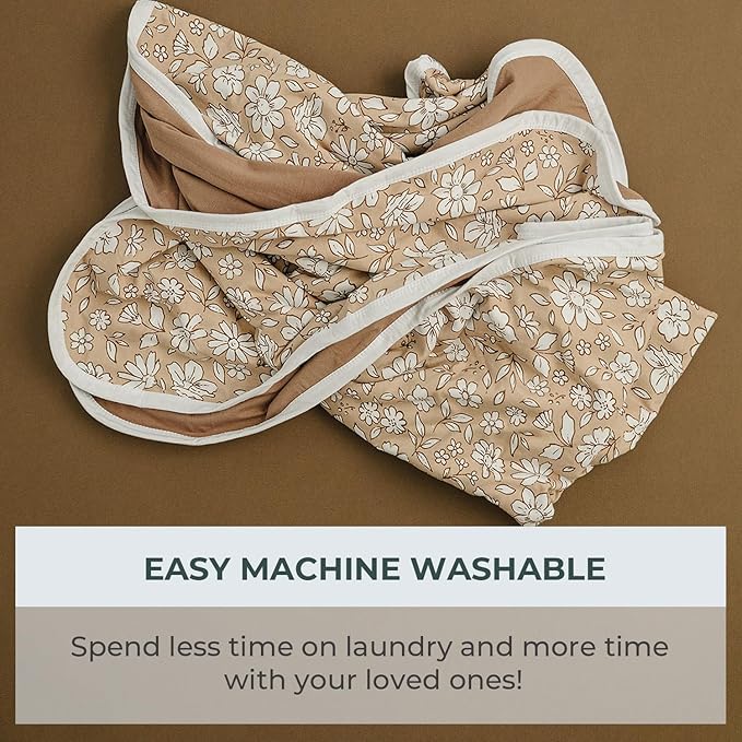 Pobibaby Premium Baby Blanket, Soft Stretchy Quilt for Babies, Toddlers, Kids (Meadow)