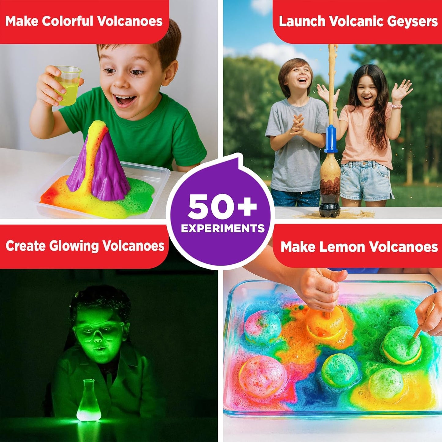 Doctor Jupiter Erupting Volcano Science Kit for Kids Ages 8+ | Birthday Gift Ideas for Boys 8-9-10-11-12 Year Olds | STEM Learning & Educational Science Projects