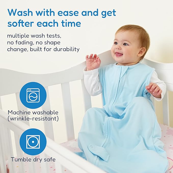 TotAha Sleep Sack infant 3-6 months 3 Pack, Breathable Sleep Bag for Baby Girl Boy, Wearable Blanket with 2-way Safe Zipper, 0.5 TOG