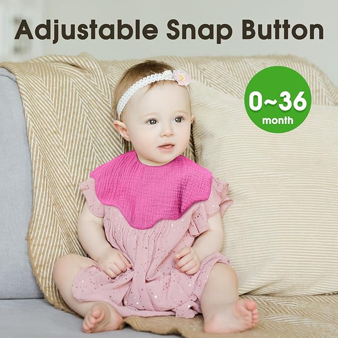 Baby Bibs Muslin Drool Teething Drooling Bibs for Baby Girl Boy Muslin Cotton