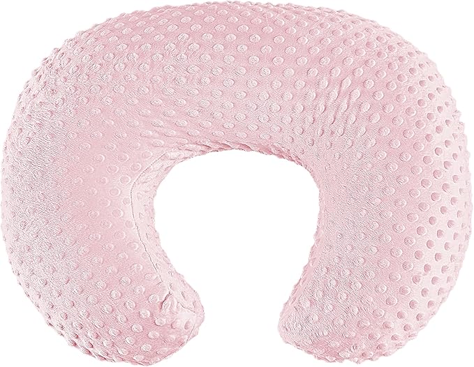 Nursing Pillow for Bottle and Breastfeeding, Ergonomic Comfort Nursing Essentials for Mom and Baby, Feeding Support Pillow with Removable Cover, Easier and Healthier Nursing (Pink)