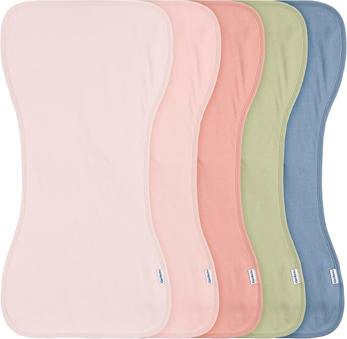 Gerber Baby Unisex Burp Cloth, Pink Blue, Size 10.5" x 21" (Pack of 60)