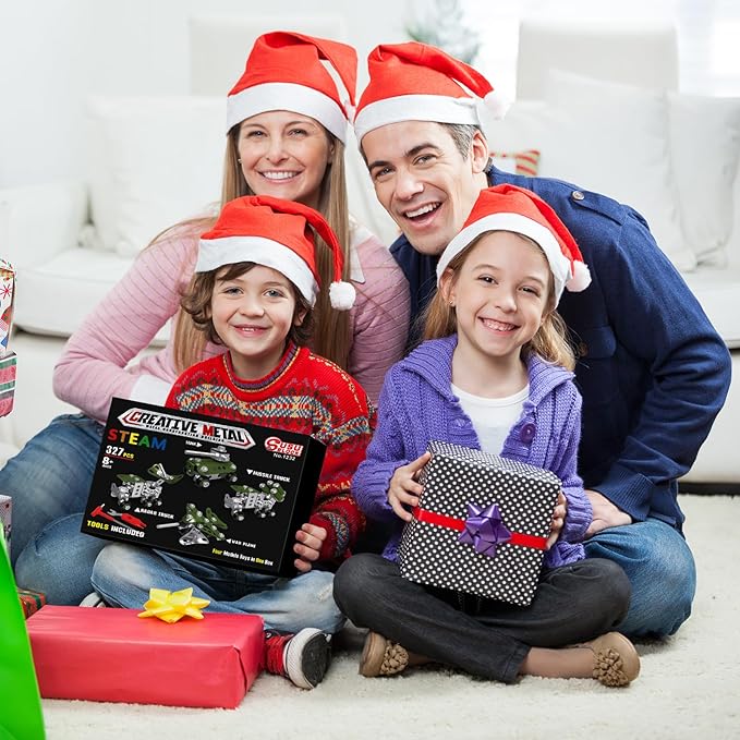 Building Toys for Boys Age 8-12,Creative Sets 4 Mini Army Vehicles Model,Metal Military Models Toys for Kids Ages 8+,DIY Educational Birthday Gifts for Kids Boys 8 9 10 11 12-16 Years Old