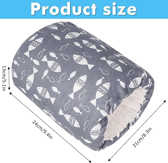 Nursing Arm Pillows for Breastfeeding,Baby Feeding Arm Pillow Portable and Washable for Travel, Soft Cotton Ergonomic Bottle Nursing Essentials（Grey Little Fish）