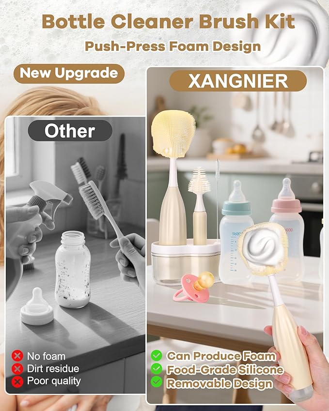 XANGNIER Water Bottle Cleaner Brush Set