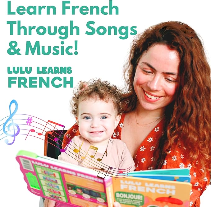 Bundle Deal - Musical Baby Book in French, French Baby Toys & Bilingual Toys, Interactive Books for Toddlers 1-3, Kids, Children, Girls, Boys & Babies
