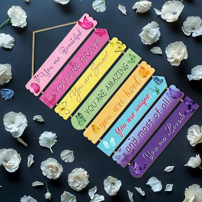 Butterfly Room Decorations For Girls, Kids Room Decor, Inspirational Wall Decor, Little Kids Bedroom Decor,Bedroom Deco For Teen Girls,Nursery Wall Deco (Butterfly)