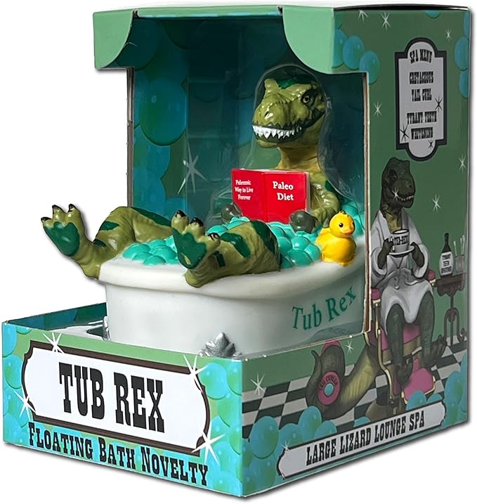 CelebriDucks - Tub Rex - Tubs Gone Wild Floating Bath Novelty - Collectible Bath Toy Gift for Kids & Adults of All Ages