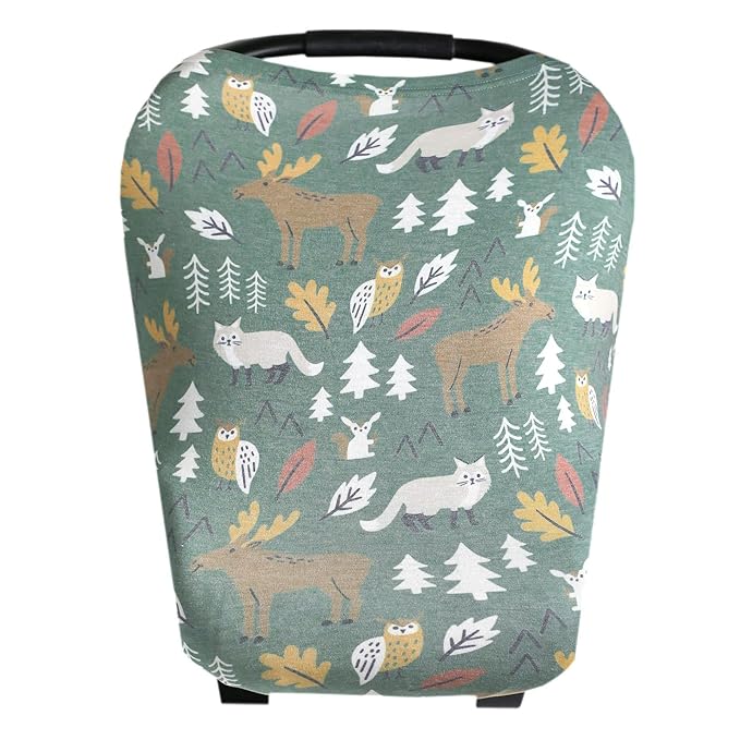 Copper Pearl Multi-Use Cover: Car Seat Covers, Nursing Cover, and Stroller Cover for Sun - Stretchy Fabric, All-Season Use, Stylish Designs, Easy Access for Moms - Atwood