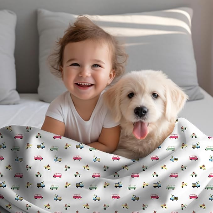 Soft Cotton Baby Blanket, Breathable Lightweight Baby Blanket for Infants Newborn Boys and Girls - Nursery, Crib, Stroller Blanket (Explorer)