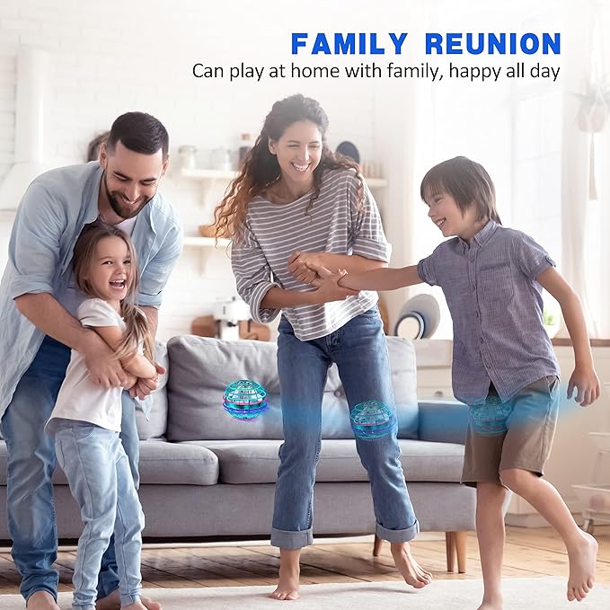 2025 Flying Orb Ball Toy,Cosmic Globe Boomerang Hover Ball Galactic Fidget Spinner, Hand Drone Orbit, Cool Toys Gift for 6 7 8 9 10+ Year Old Boys Girls Teens Outdoor Toys(Light Blue)