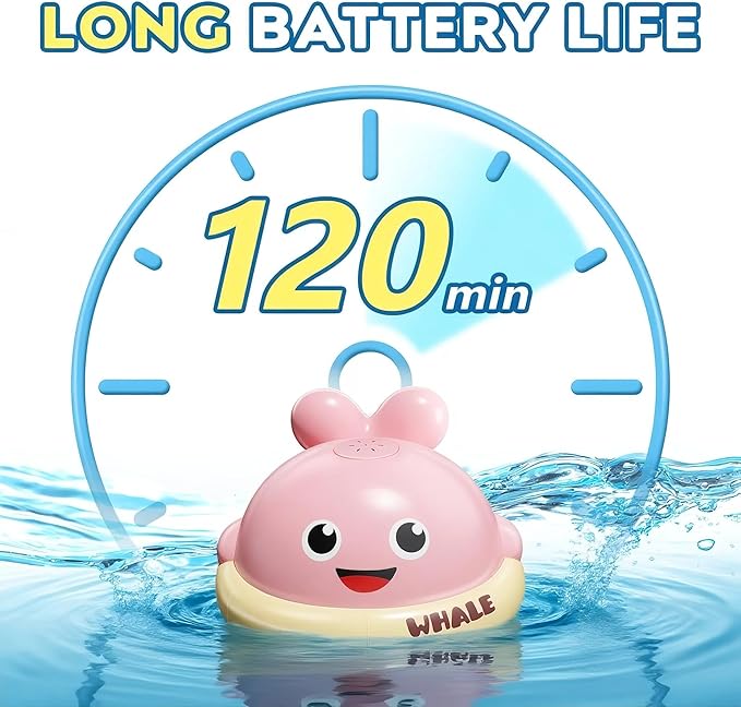 Light up Baby Bath Toys: Whale Bath Toy Sprinkler, Bath Toys for Kids Ages 1-3, Bathtub Outdoor Water Pool Toys for Toddlers 1 2 3 Year Old, Birthday Gift for Boys & Girls