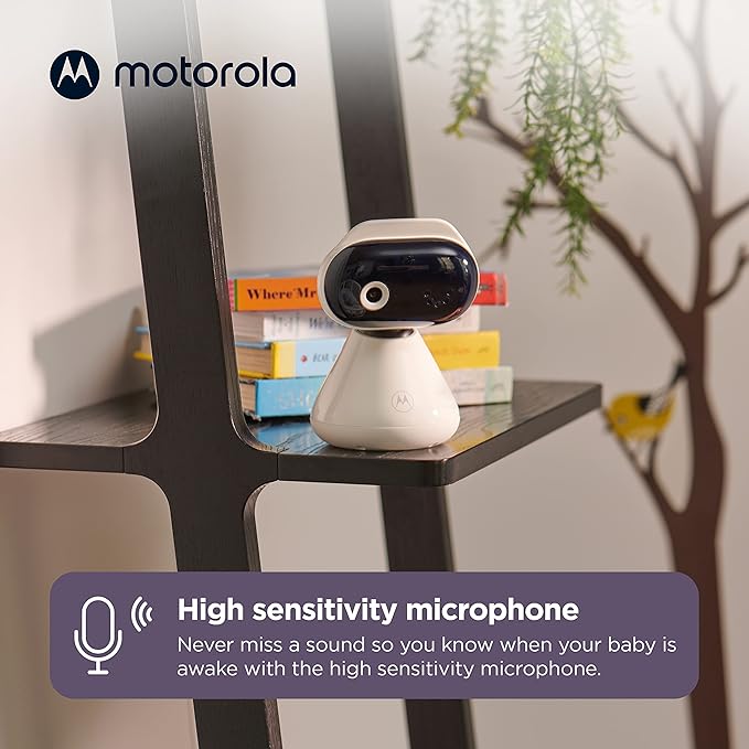 Motorola Nursery Baby Monitor WiFi HD with Camera and Audio, Private Connection, 2-Way Audio, Digital Zoom, Temperature Sensor, Lullabies, Night Vision