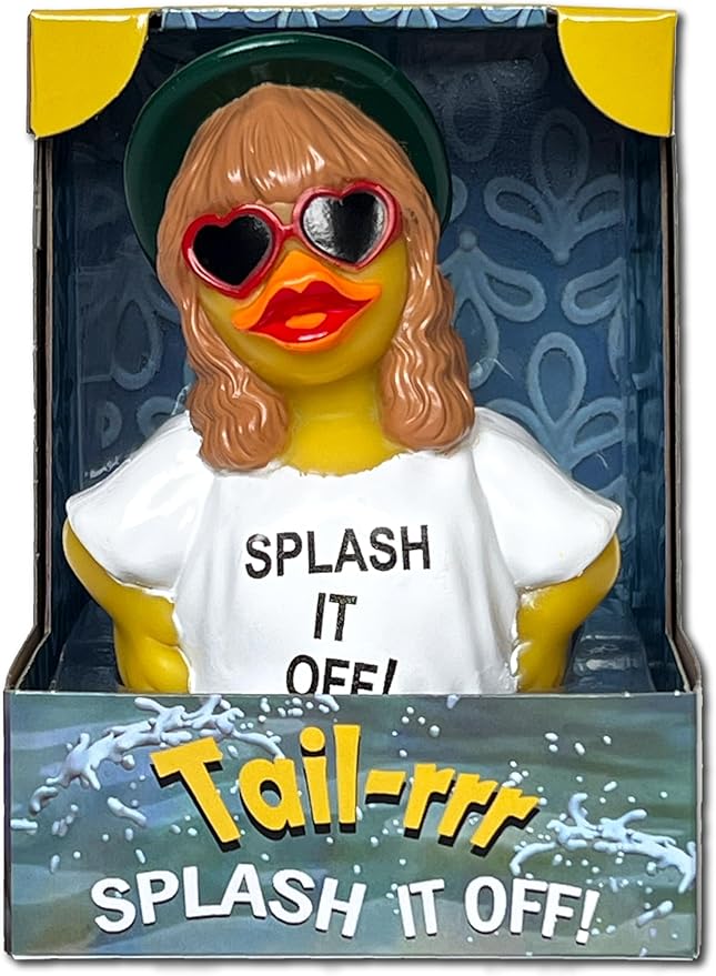 CelebriDucks - Tail-RRR - Splash It Off - Floating Rubber Ducks - Collectible Bath Toy Gift for Kids & Adults of All Ages