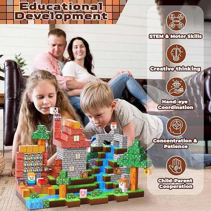 Goody King Magnetic Blocks|150PCS Magnetic Building Blocks Set, Stacking Magnets for Kids, Sensory Toy for STEM Learning Toys for Kids 3+ Boys and Girls Christmas Birthday Easter Gifts