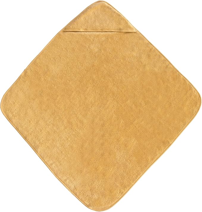 mushie Baby Hooded Towel | Organic Cotton (Fall Yellow)