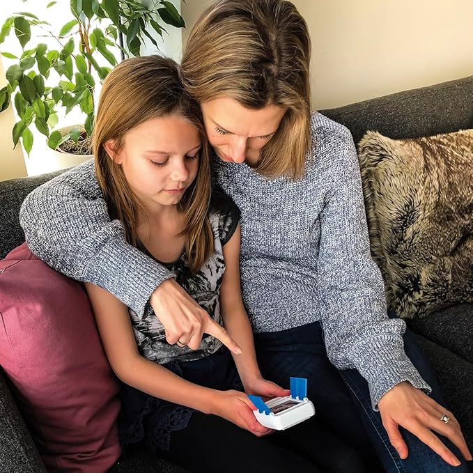 100 PICS Brain Teasers Travel Game - Solve 100 Puzzles | Flash Cards with Slide Reveal Case | Card Game, Gift, Stocking Stuffer | Hours of Fun for Kids and Adults | Age 6+