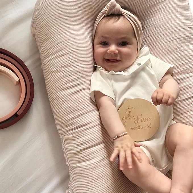 Ely's & Co. Cotton Muslin Swaddle Blanket 2-Pack — 100% Cotton Muslin Extra-Large Swaddle Blankets (47” x 47”) White Tulip on Pink + Stripes