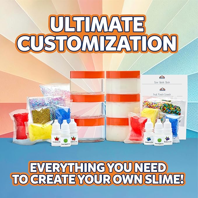 Elmer's Color Wheel Slime Kit, Includes Elmer's Gue Premade Slime, Clay Color Pigments, Scents, Sheet Labels, 24 Piece Kit