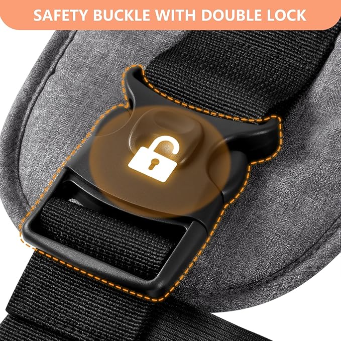 HKAI Baby Hip Carrier, Mom’s Choice Award Winner, Baby Carrier with Adjustable Waistband & Breathable Mesh, Ergonomic Carrier with Non-Slip Hip Seat Surface for Newborns & Toddlers, (Grey)