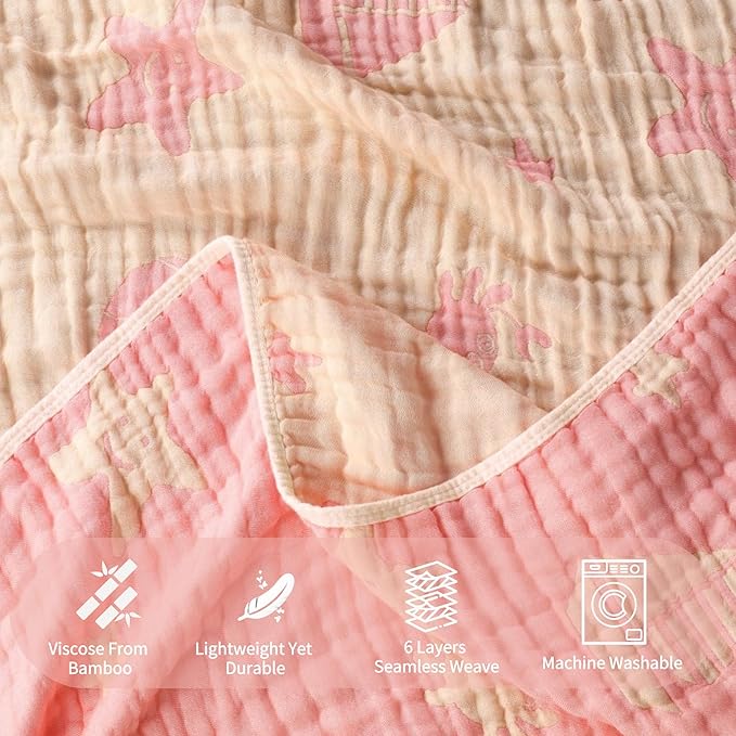 Ultra-Soft Muslin Baby Hooded Towel - 32 x 32 Inches, Ideal for Bath & Beach, Suitable for Both Boys & Girls from Newborns to Toddlers