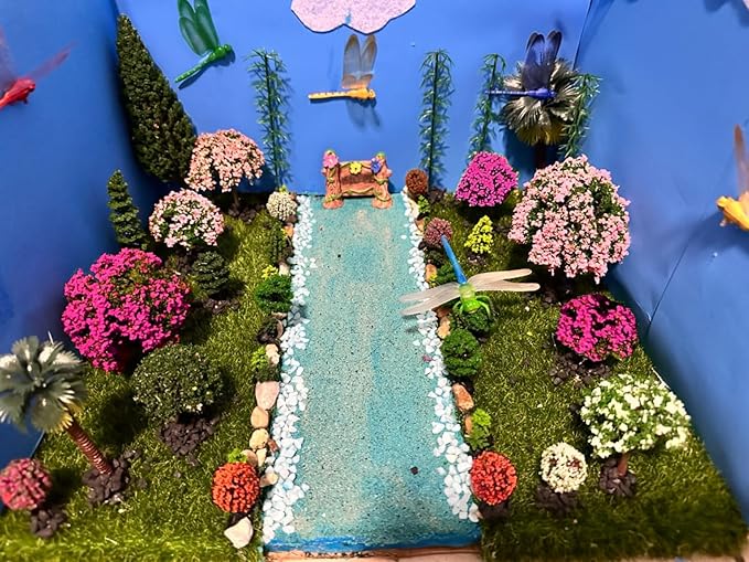 29pcs Mixed Model Trees, 1.5-4.8 inch(4-12 cm), OrgMemory Fruit Trees, Ho Scale Trees, Model Train Scenery, Architecture Trees, Flower Trees with No Bases