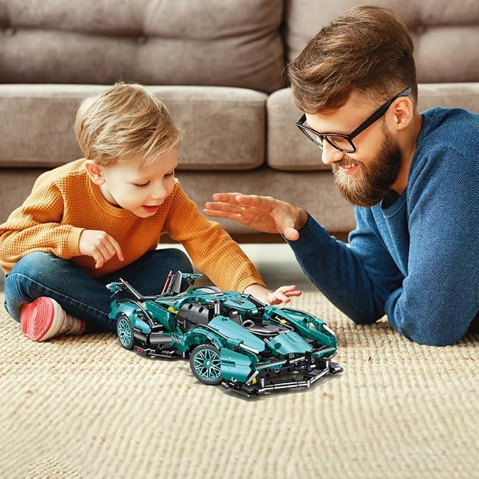 999 Piece Sports Car Building Blocks Toys Boys or Adults Kits, 1:14 Race Car Model Building Set, Adult Collectible Model Cars Set to Build, STEM Super Cars Sets for Boys Girls Age 6-12, 8-14