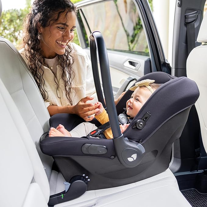 Joie Mint Latch Baseless Infant Car Seat – Lightweight, Built-in Rigid Lower Anchor Attachments and Side-Impact Protection – No Base Installation Required, Travel-Friendly Design (Evergreen)