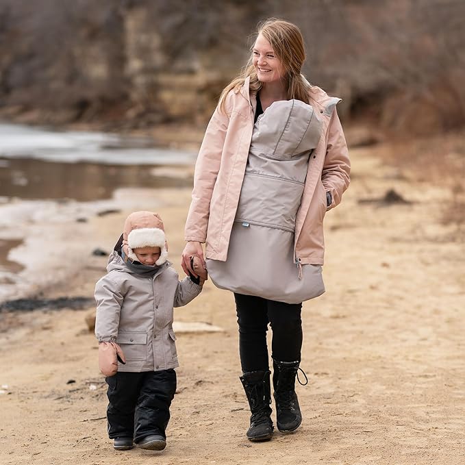 JAN & JUL Waterproof Baby Carrier Cover for Rain, Universal Fit for Car Seats and Strollers (Soft Brown)