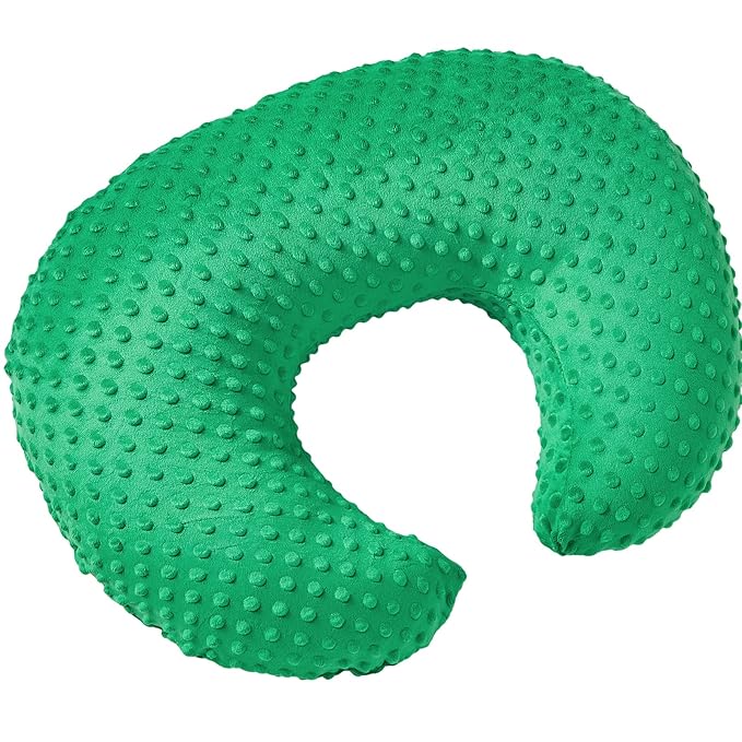 Nursing Pillow and Positioner with Cover for Breastfeeding and Bottle Feeding, Propping Baby, Tummy Time, Baby Sitting Support, Awake-Time Support (Fern Green, 22" x 17.7" x 5.9")