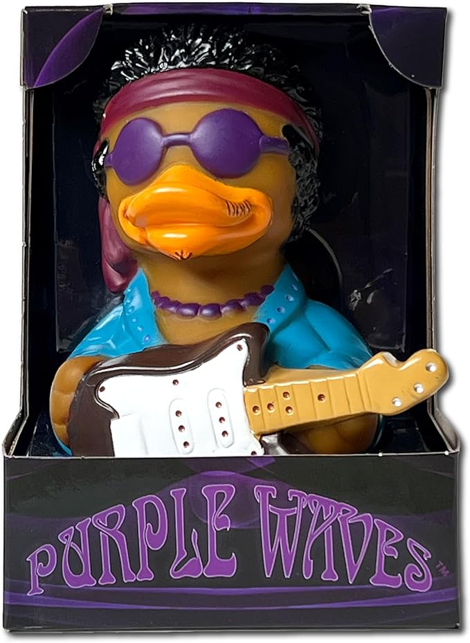 CelebriDucks - Purple Waves - Floating Rubber Ducks - Collectible Bath Toy Gift for Kids & Adults of All Ages