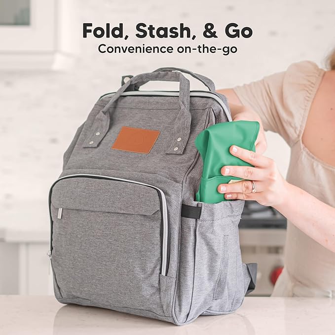 3-Pack Waterproof Baby Bibs for Eating - Lightweight Toddler Feeding Bibs with Large Food Catcher, Mess Proof, Food-Grade Baby Eating Essentials, Easy to Put On & Clean (Slate)