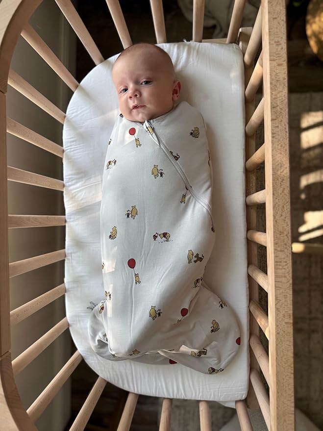 GUNAMUNA Swaddle Wrap for Newborns – Arms In or Out, Easy Diaper Changes with WONDERZiP, Soft Sleep Sack, 2.5 TOG