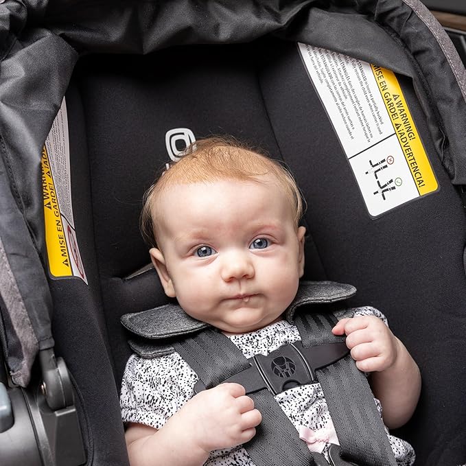 Diono LiteClik 30 R SafePlus Infant Car Seat and Base, Rear-Facing for Infants 4-30lbs, SafePlus Engineering, with Infant Insert, UPF 50+ Sunshade (Black)