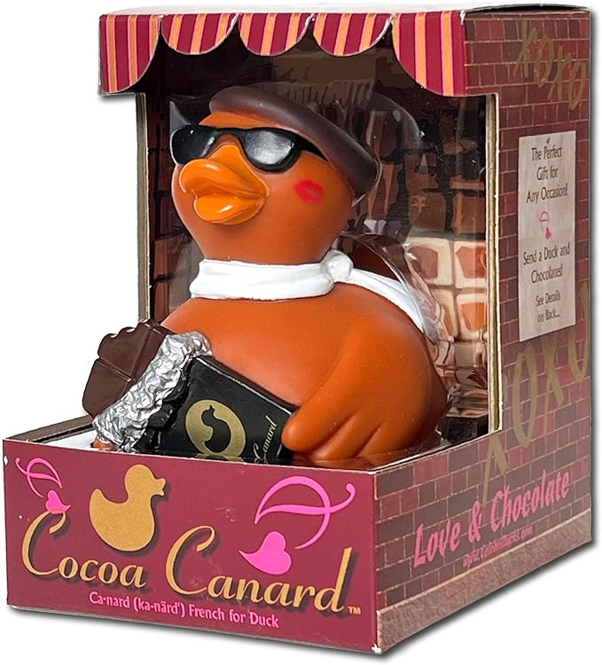 CelebriDucks - Cocoa Canard Chocolate Lover's - Floating Rubber Ducks - Collectible Bath Toy Gift for Kids & Adults of All Ages