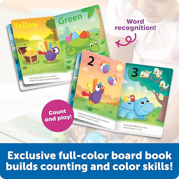 Learning Resources Spike and Friends Counting & Colors Book Set - 6 Pieces, Age 18 Month+ Toddler Activities, Educational Toys Set, Color Teaching Toys