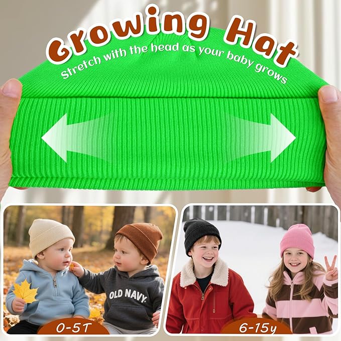 ZOORON Toddler Beanie Baby Boys Girls Beanies Kids Winter Hats Children Knit Warm Caps Soft Ski Hat