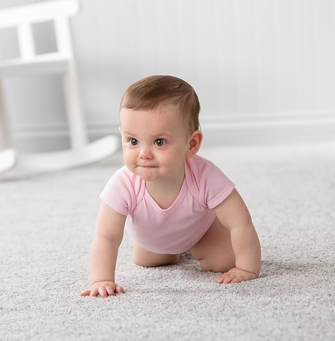 Gerber baby-girls 5-pack Solid Onesies Bodysuits