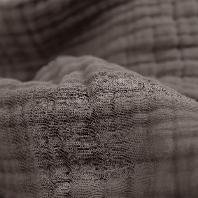 Little Unicorn Premium Quilted Throw | Super Soft, Multi-Layered Muslin XL Blanket| Great for Kids & Families (Mocha)