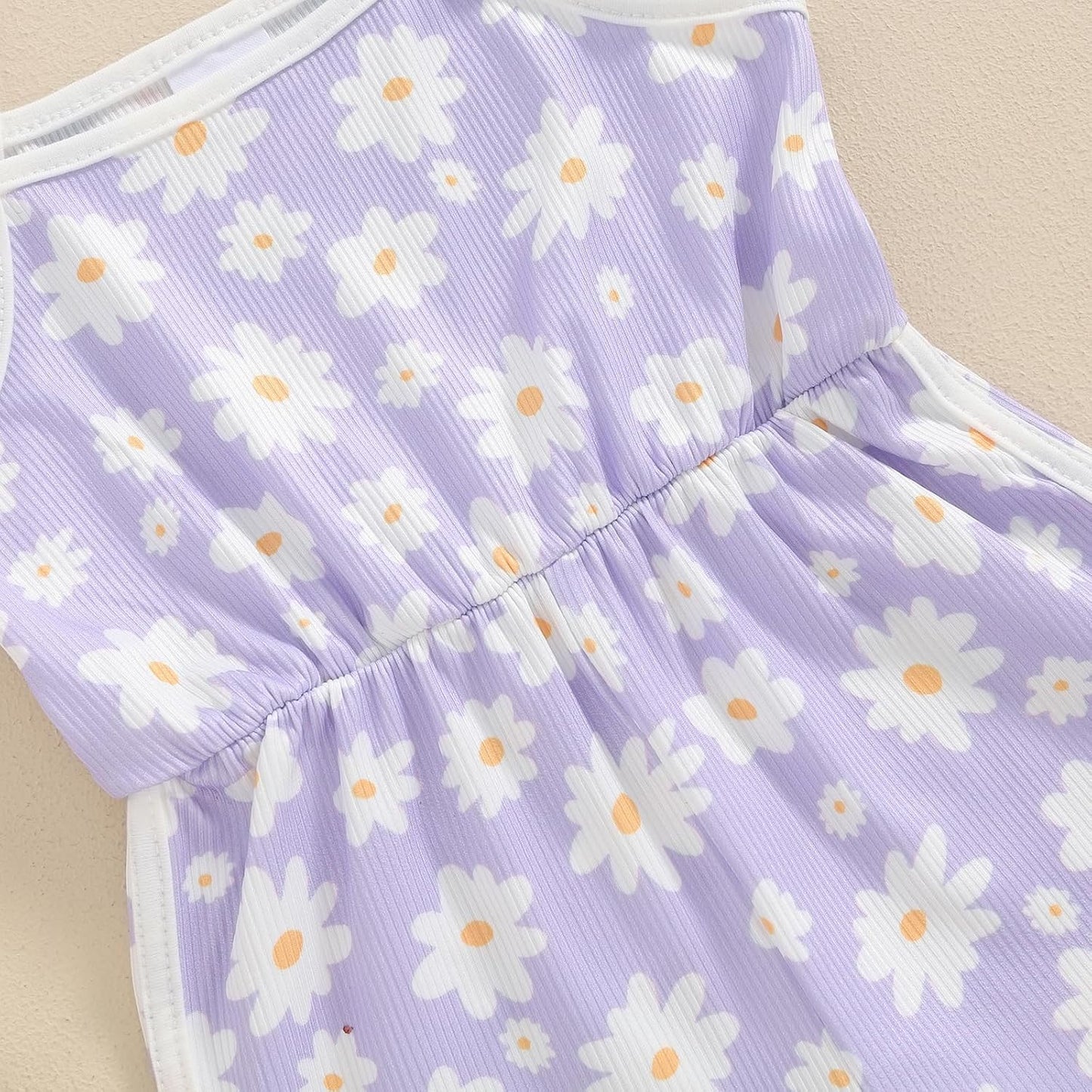 WZTYYDS Toddler Baby Girl Summer Clothes Floral Romper Tie-Up Strap Halter Jumpsuit Infant Summer Sling Playsuit 6M-3T