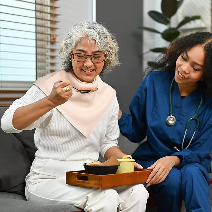 Adult Drool Bib for Special Needs, 3 Pk Soft Absorbent Large Bandana Bibs Set for Kids 4+, Men Women, Teens & Adults