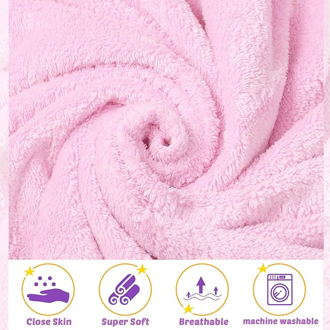 Chumia 6 Pack Baby Bath Towel Coral Fleece Soft Absorbent Newborn Hooded Towel for Kid 30 x 30 Inch Toddler Bath Blanket for Babies Infant Shower Gift(Rich Color)