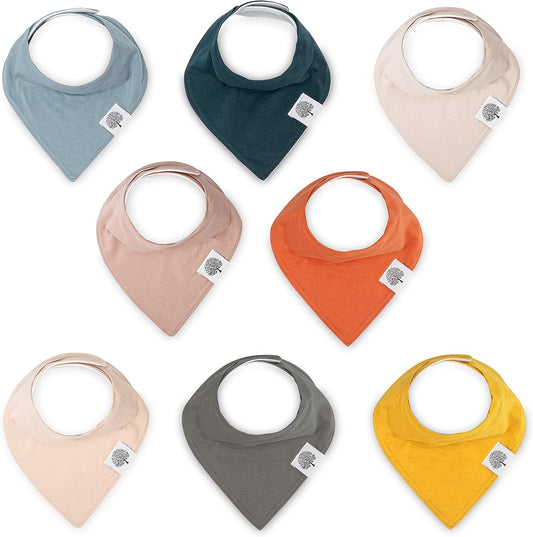 Parker Baby Bandana Drool Bibs 8 Pack Baby Bibs for Boys, Girls, Unisex - Soft & Stylish Teething Bibs for Babies