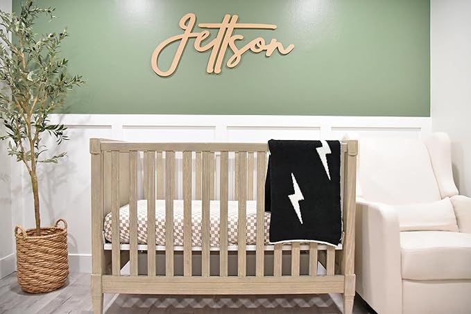 Lightning Bolt Baby Blanket 28"x40" - DreamSoft Knit Throw for Crib, Stroller or Car Seat - Soft Receiving Blanket/Newborn Nursery Gift Essential for Toddler, Infant, Kids, Boys & Girls (Black/White)